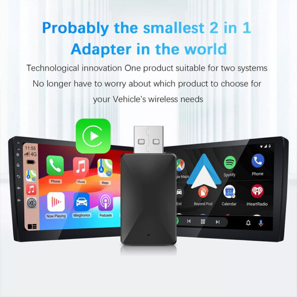 3c28eef76212edcb Carplay Adapter Android Auto Wireless Smart Dongle 2in1 For Voo Benz Audi Kia Hyundai VW Mazda Cadillac MG Peugeot