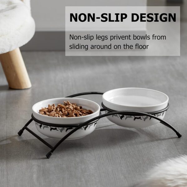 Y YHY Cat Bowls Elevated, Ceramic, 12 Ounces, Reduce Neck Burden, Anti Vomiting, Dishwasher Safe