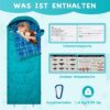 3c363c1ef13300ae KingCamp Kinderschlafsack Schlafsack Winter Warmer Deckenschlafsack 3-4 Jahreszeiten für Kinder beim Camping Trekking 170 x 70 cm Komfort: 7°C 1.4 KG