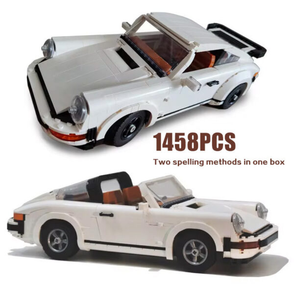 1458PCS Technical Retro Car 10295 Building Blocks Set 2in1 Race Classic Model Kit for Adults and Teens Toys Christmas Gift
