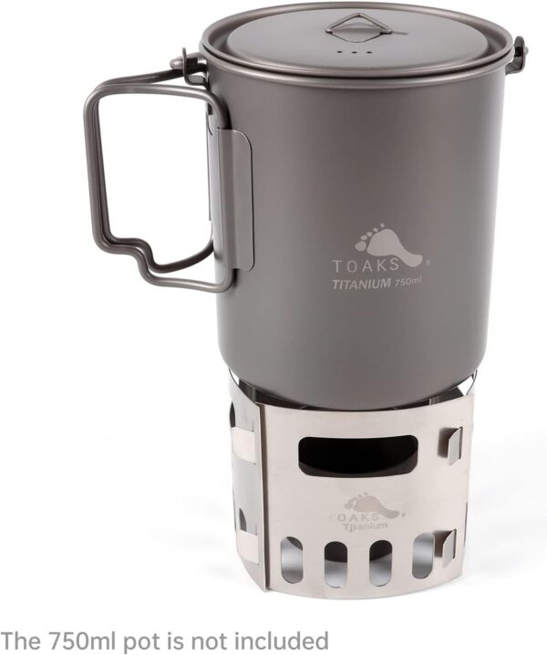 TOAKS Titan Alkohol Herd und Ständer, Camping Überleben in freier Wildbahn Reisen (Alkohol Herd + 4 Ständer)