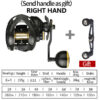 LINNHUE TDC300 Baitcasting Reel Magnetic Brake Reel Carbon Fiber Body 16KG 6.3:1 Drag Power Handle Pesca Fishing Reel