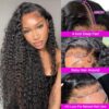 3c5959ff79c4aa26 Kinky Curly Wigs Frontal 13x4 HD Front Pre Plucked 4x4 Lace Closure Wig Remy Human Hair Extersion