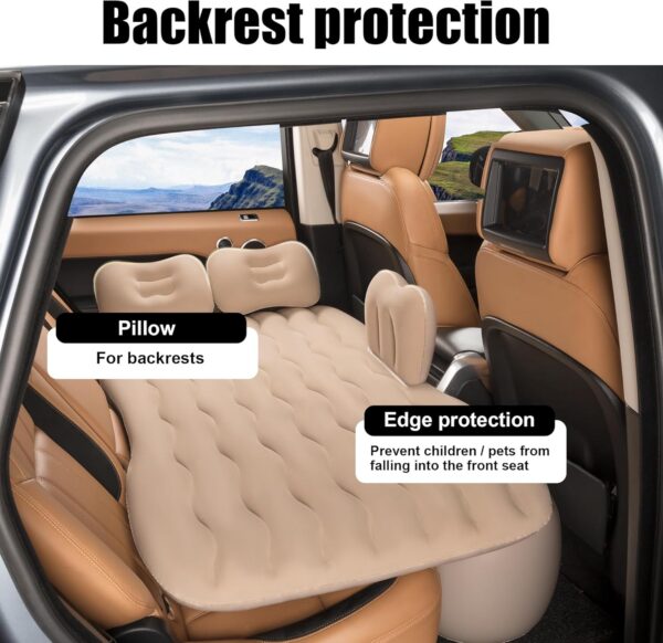 3c61723766adc476 Vextone Inflatable Air Mattress Rear Back Seat Car Bed - PVC Thickened Travel Camping Air Mattress for SUV Cars, Gray Sleeping Car Mattress - Universal Fit, with Pillows, Piers, Repair Pad