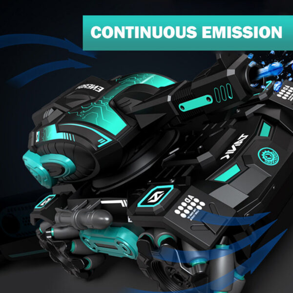 3c61cf08e31928be Gesture sensing remote control spray 2.4G four-wheel stunt launch water polo tank car boy hine armour game