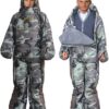 3c6a43d99c753cf8 72" Large Wearable Human Sleeping Bag Zipped Foot Opening Design Free Size Ultralight Hoodie Quilted Warm Thermal Coat for Adults Winter or Outdoor 4 Season Camping