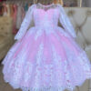 Lace Tulle Princess Flower Girl Dresses For Weddings Puffy Floral Kid Birthday Party Beauty Pageant First Communion Ball Gowns