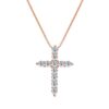 EWYA Real Moissanite Jesus Cross Pendant Necklace for Women Sterling Sier 2.5 3 4mm Diamond Chains Necklaces Fine Jewelry