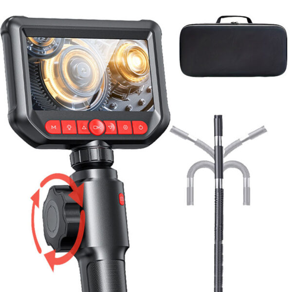 3c8618ba7eb2c51f 4.3-inch Bi-Directional Borescope, 8.0mm Camera, HD 1080P with LED Illumination for Automotive Repair, Plumbing Inspection