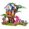 3c87f0b1037bc07b Tree STEM Toy Creative Construction Set 642PCS Forest House Building Bricks Treehouse Animals with Box