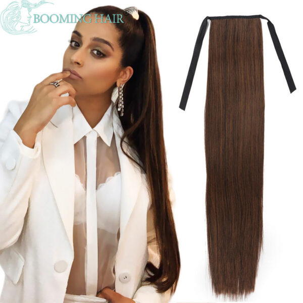 3c93cce2f015d590 Curly Extensions Clip in Synthetic Drawstring Ponytail Wig Long 32Inch Water Wave Afro Pony Tail Women Hairpiece False