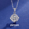 3c9532c4e59bb581 JoyceJelly 6.5mm 1ct Moissanite Necklace For Women S Sterling Sier Jewelry Lab Created Diamond Pendant Clavicle Chain Gift
