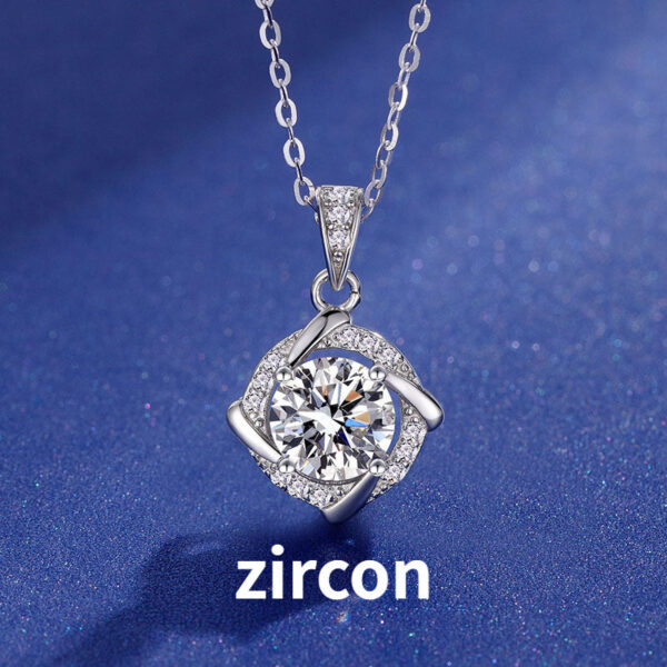 3c9532c4e59bb581 JoyceJelly 6.5mm 1ct Moissanite Necklace For Women S Sterling Sier Jewelry Lab Created Diamond Pendant Clavicle Chain Gift