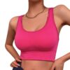 Summer Fashion Sexy Crop Top Women Hollowed Back Cross Strap Yoga Sports Bra Breathable Underwear Female Fiess Vest