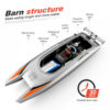 2.4G Radio Rc 30Km/h Racing Boat High Speed Speedboat 20Mins Battery 2 Ch Dual Motor Waterproof Remote Control Ship Toy Boy