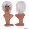 BENIHAIR Synthetic Cosplay White Red Green Blue Pink Yellow Short Layer Fake Hair Extension Men Women Party Wig