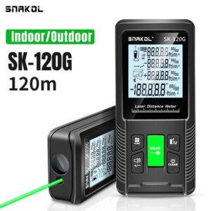 Snakol Tape Measure 120M Green Laser Distance Meter High Accuracy Roulette Multiple Measurement Functions Electronic Ruler