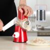 Rotary Cheese Grater Shredder Chopper Round Tumbling Box Mandoline Slicer Nut Gr