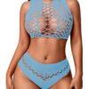 Avidlove Women's Fishnet for Women Sexy Two Piece Lingerie Set Stripper Outfit