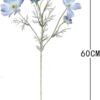 3cd5d2d45fa85775 2 Pcs Artificial Fake Flowers Plants Cosmos Silk Flower Arrangements Wedding Bouquets Decorations Plastic Floral Table Centerpieces for Home Kitchen Garden Party Decor Approx 23.6'' High - Light Blue