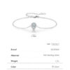 3ce0404f6d5bfa9a MODIAN 925 Sterling Silver Water Drop Clear CZ Bracelet Pear Cut Link Chain Platinum Plated Bracelet For Women Wedding Jewelry