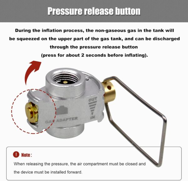 RULLINE Backpacking Fuel Transfer Device Gas Canister Refill Adapter, Portable Outdoor Gas Saver, Camping Canister Vent Valve