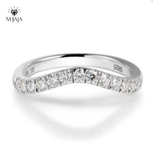 3cf146e2f957943d M-JA Half Eternity Moissanite Ring Curved Wedding Band Sterling Sier 0.39ct Lab Diamond Rings for Women D Color Jewelry