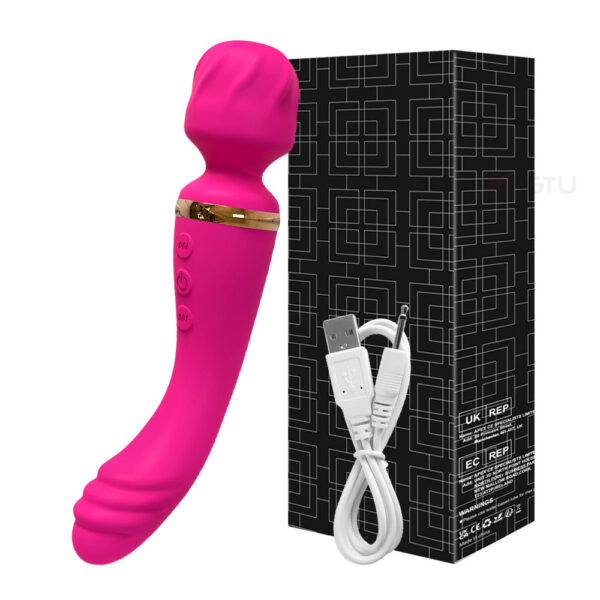 3cf7f85226553861 G-spot AV Wand Female Masturbation Massage Clitoral Stimulator Dildos Rechargeable Sex Toys Vibrator for Women