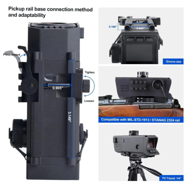 Night Vision Rifle Scope IR850 MOA Recording and Range Finder Infrared Tactical monocular with Crosshair