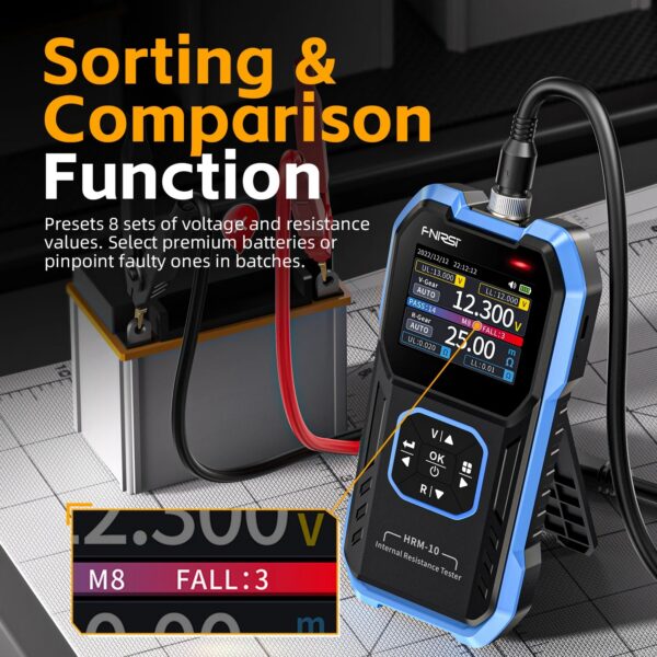 3cfbcc33afe56db2 FNIRSI HRM-10 Battery Voltage Internal Resistance Tester 18650 High-precision AC Acid Lithium Lead Car Battery Capacitor Tester