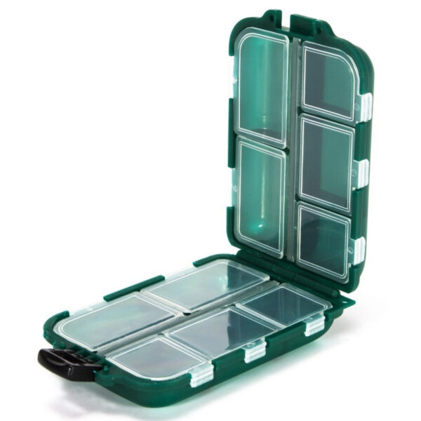 3d0fc86621213c44 Tackle Box 10 Compartment Lure Hook Storage Case Double Sided Fishing Tool Organizer Multifunctional Bait Container