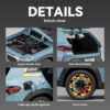 1:24 Scale XM Alloy Car Toy Model with Sound Light Effects Wind-Up nism Ideal for Kids Collectors - Fun & Durable
