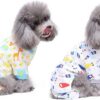 3d1aa22c5634355a 2-Pack Dog Clothes Dogs Cats Onesie Soft Dog Pajamas Cotton Puppy Rompers Pet Jumpsuits Cozy Bodysuits for Small Dogs and Cats
