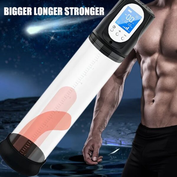 LCD Electric Enlargement Extend Trainer Male Masturbators Cup Dick Pump Sex Toys for Men