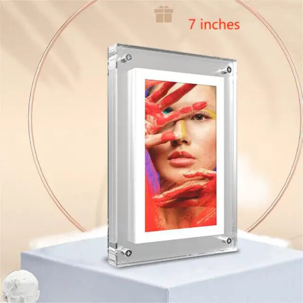 3d2f12f2c95bcccb Acrylic Digital Photo Frame 5/7 Inch 1000mAh Vertical Display IPS Screen 2G Memory Battery Porta Retrato Digital