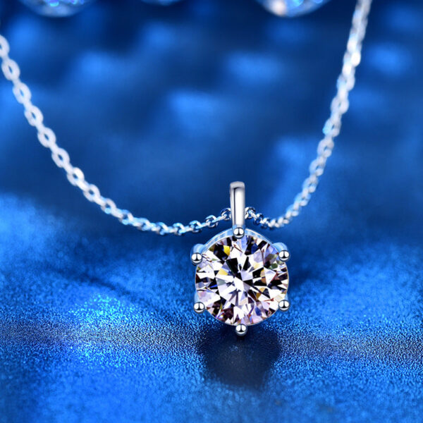 HOYON s Sterling Sier 2 Carat Moissanite Diamond Pendant Women's Fashion Minimalist Collar Necklace Jewelry Gift