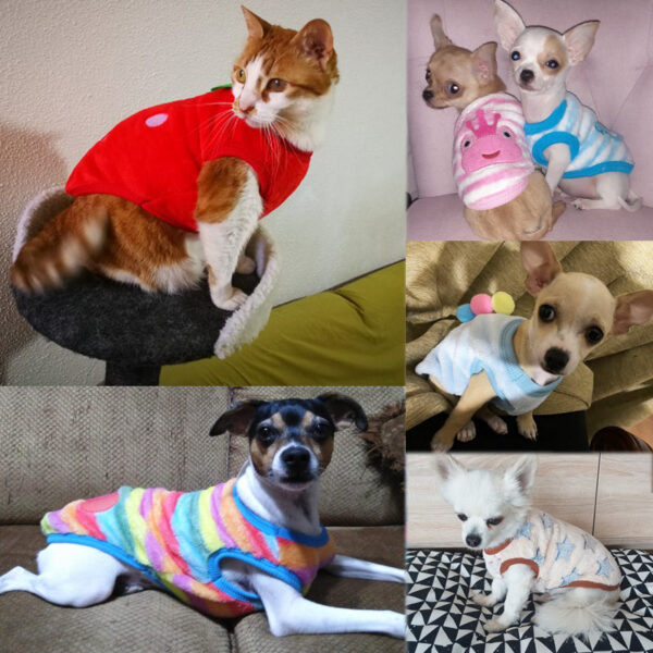 3d321e40c2d0d68d Fleece Pet Clothes Warm Dog Vest Shirt Puppy Cat for Dogs Coat Hoodie Pets Clothing Chihuahua