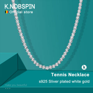 3d3a66cb0cf1f89a KNOBSPIN 2mm 3mm Round Moissanite Tennis Necklace D Color Lab Diamond with GRA Pure Sier Wedding Necklaces for Women Man
