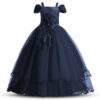 3d41cbf3055b48ba Teens Dresses for Wedding Evening Kids Appliques Flower Princess Birthday Party Long Gown Girls Vestidos Banquet Dress