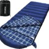 3d538681fe57c459 0 Degree Sleeping Bag 100% Cotton Flannel XXL Cold Weather Winter Oversized Sleeping Bag for Adults Camping Zero Degree Big and Tall with Compression Sack