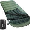 Flannel Sleeping Bag 0 Degree Cold Weather for Adults XXL Sleeping Bag 4 Season Big and Tall with Pillow Compression Sack