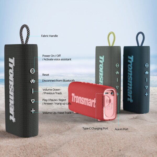 Collection Tronsmart Trip Portable Speaker Dual-Driver Bluetooth Speaker, IPX7 Waterproof, True Wireless Stereo for