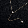 3d80f4d842545a6a IOGOU Real Moissanite Diamond Necklace For Women Tassel Pendant Top Quality Sterling Sier Wedding Bridal Sexy Girl Jewelry