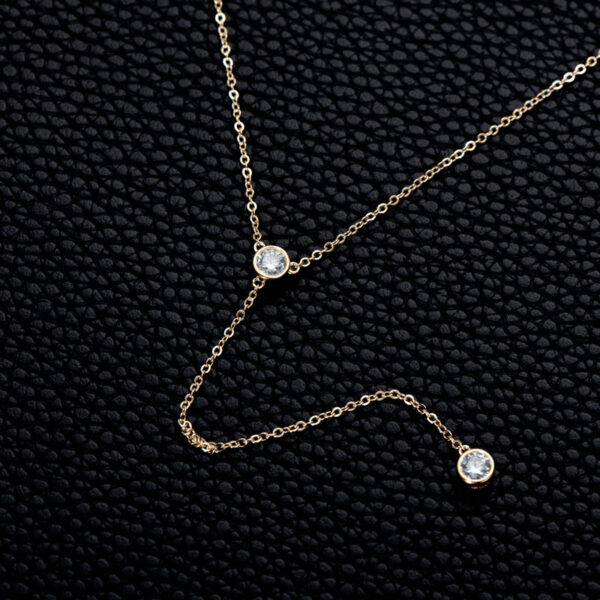 3d80f4d842545a6a IOGOU Real Moissanite Diamond Necklace For Women Tassel Pendant Top Quality Sterling Sier Wedding Bridal Sexy Girl Jewelry