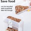 Parrot Automatic Feeder,No-Mess Bird Feeder,Cage Accessories for Budgerigar Canary Cockatiel Finch Parakeet Seed Food Container by Old Tjikko (Screw-Fixed Bird Feeder)
