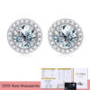 3d8b6d1ca4549c4e GRA Zircon Moissanite Diamond Stud Earrings for Women Real 925 Sterling Silver Round Halo Earrings Luxury Wedding Fine Jewelry