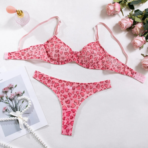 Sexy Polka Dot Half Cup See Through Sheer Push Up Bra And Thong Underwear Sets Ultra Thin Transparent Basic Erotic Lingerie Set