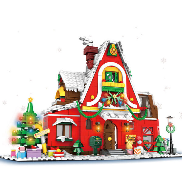 3dac3724405e6998 2023 City Creativity Winter Village ART House Model Building Blocks Bricks Kids Toys Christmas Gift