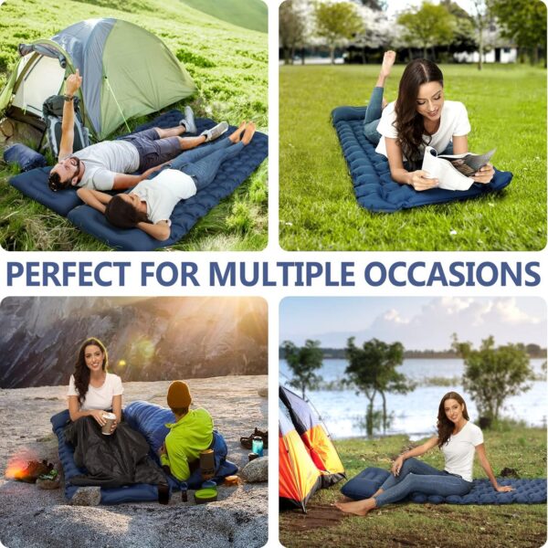Kiaitre Isomatte Selbstaufblasend, 9CM Ultraleichte Aufblasbare Luftmatratze mit, Tragbare Kompakte Camping Matratze Luft Isomatte für Camping, Wandern, Rucksackreisen und Wanderreisen