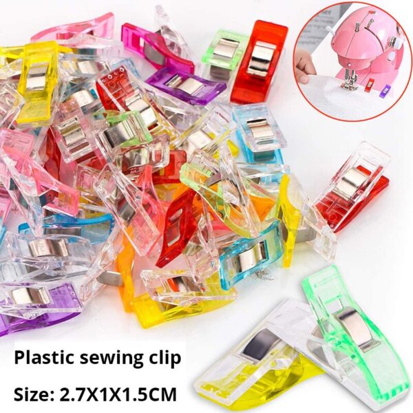 3dc662a868849f7b 50 Plastic Clips, Multiple Colors For And Clothes Supplies Fixing Clip for Patchwork Sewing